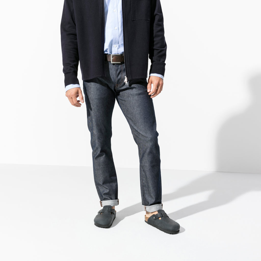 Boston Black Oiled Leather Regular