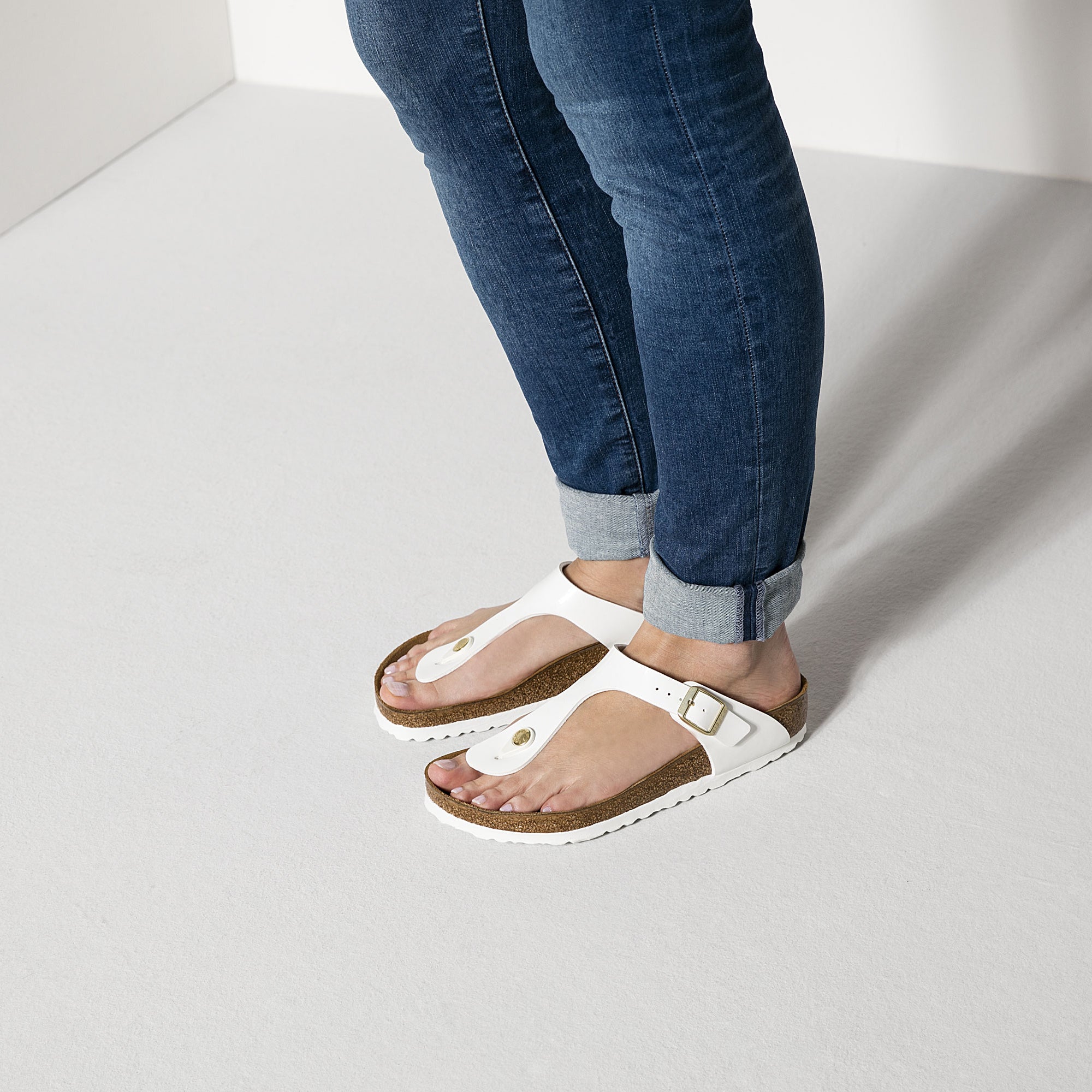 Gizeh Patent White Birko-Flor Narrow