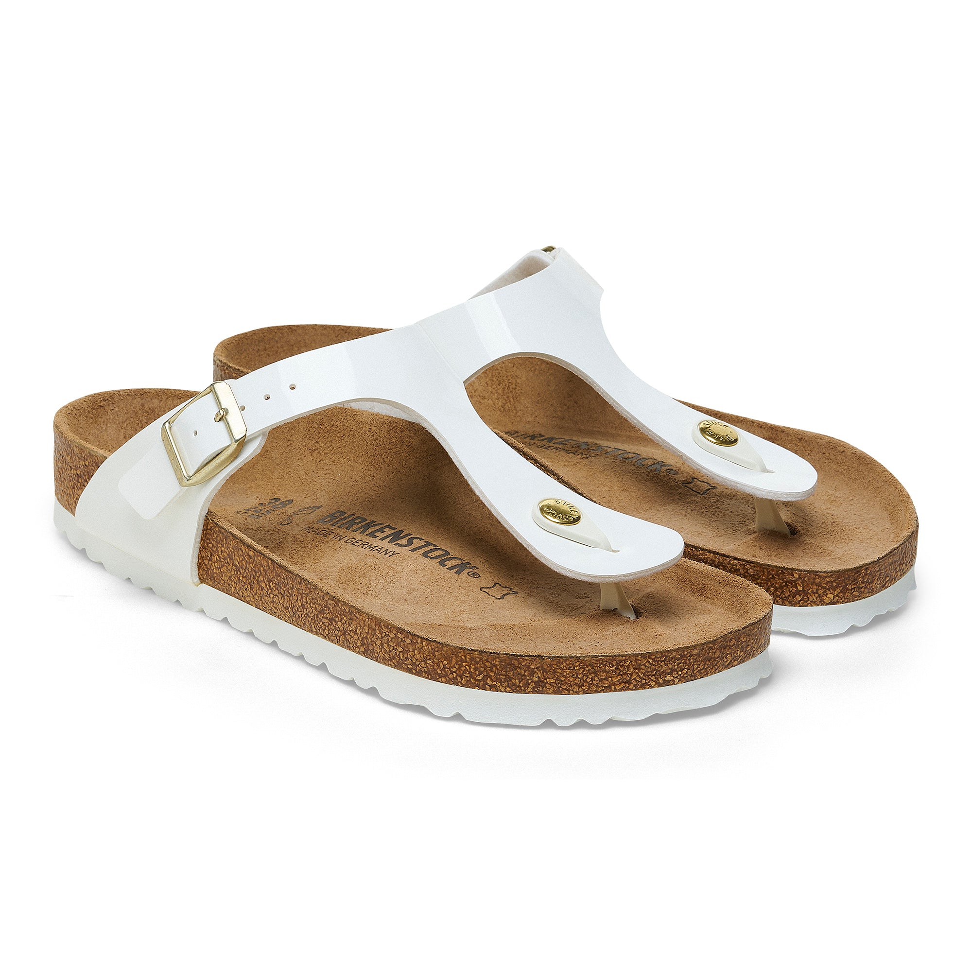 Gizeh Patent White Birko-Flor Narrow