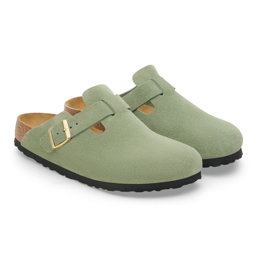 Boston SFB Green Tea Suede Leather Narrow