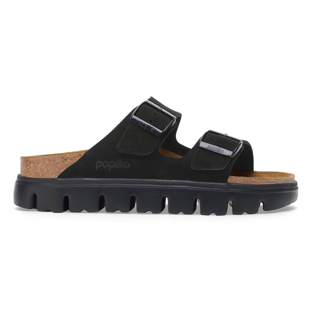Arizona Chunky Black Suede Leather Narrow
