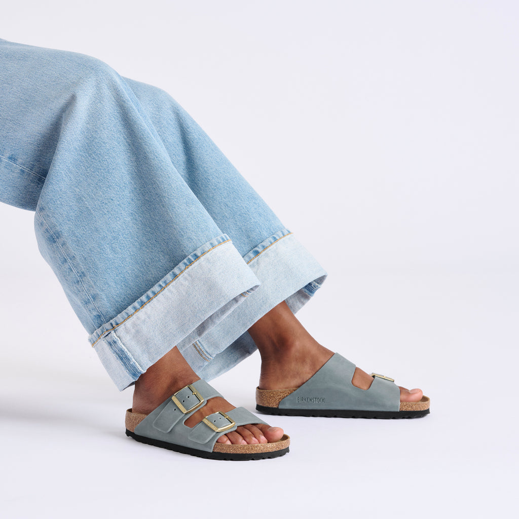 Arizona Basalt Grey Oiled Leather Narrow