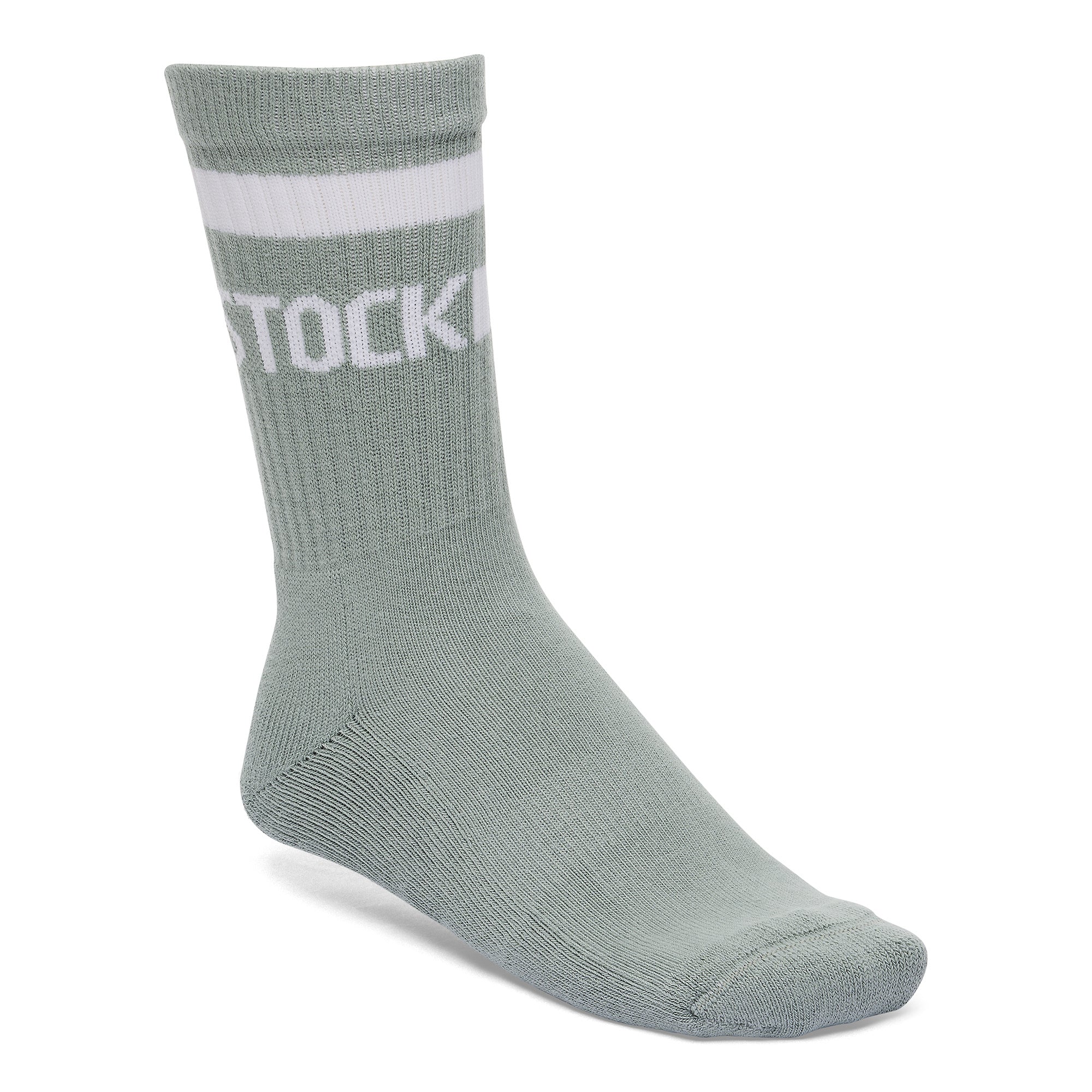 Cotton Crew Strip Pure Sage / White