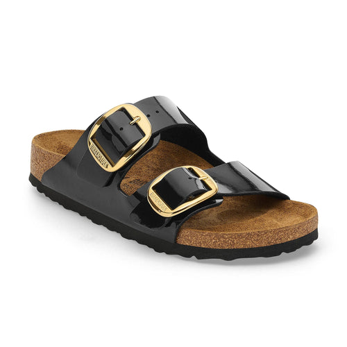Arizona Big Buckle Patent Black/Gold Birko-Flor Narrow