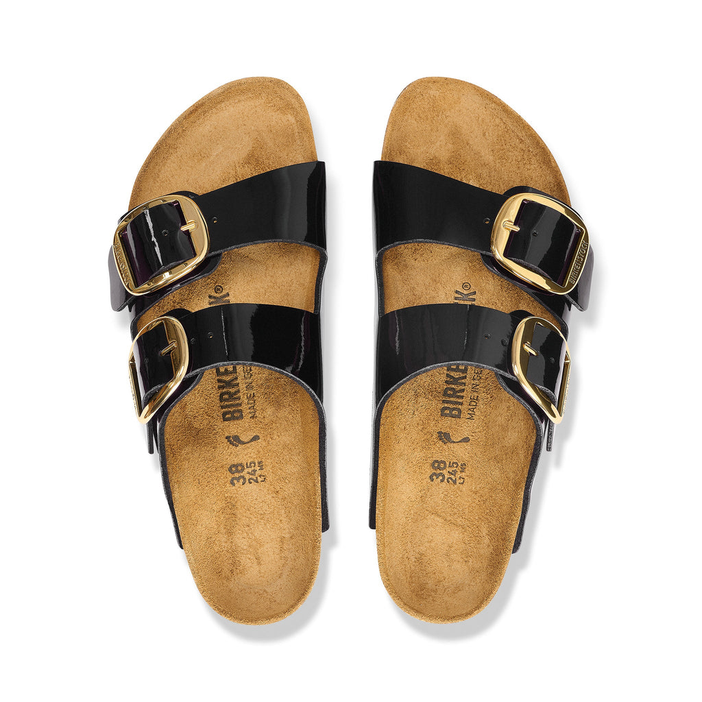 Arizona Big Buckle Patent Black/Gold Birko-Flor Narrow