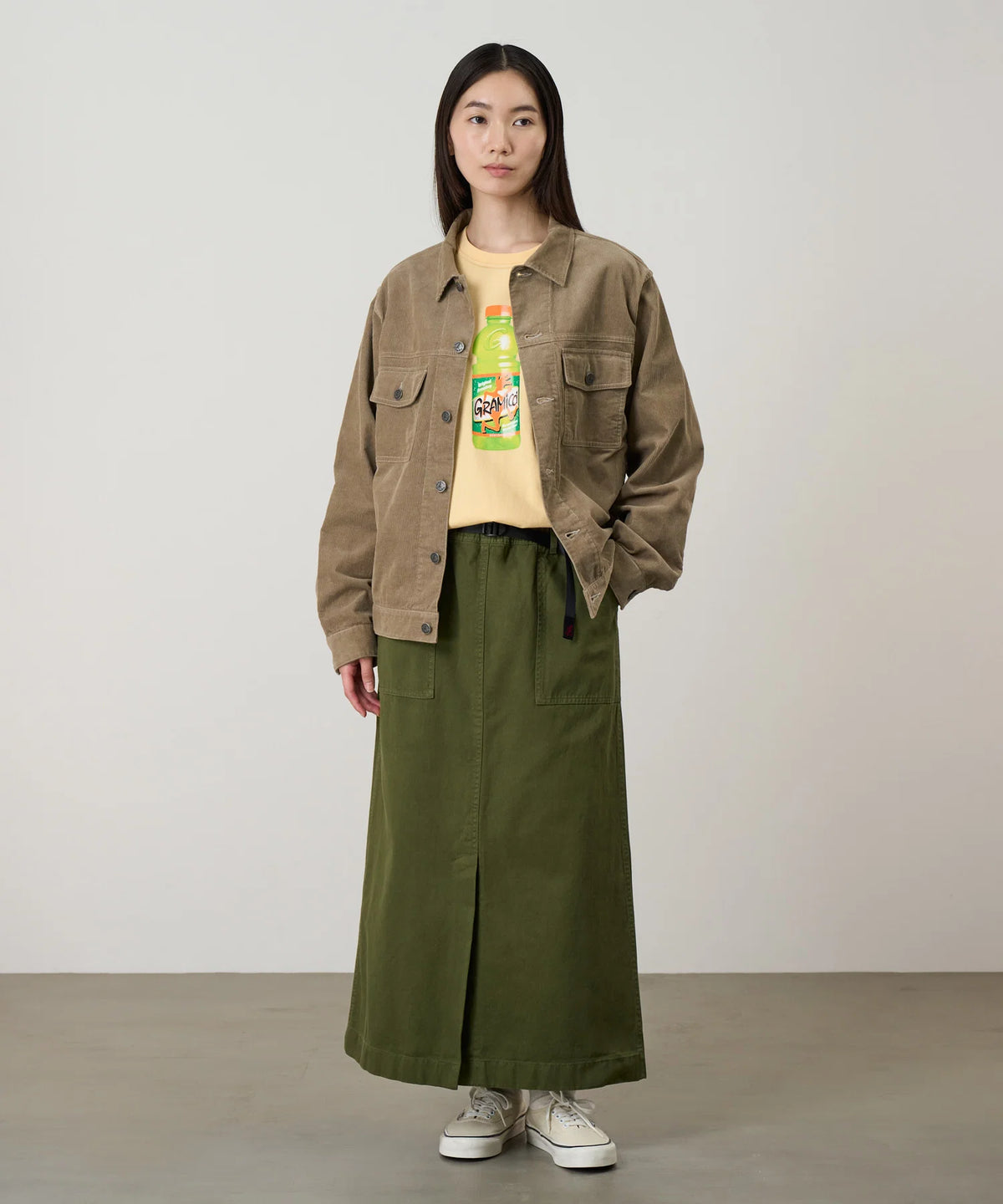 Long Baker Skirt - Olive