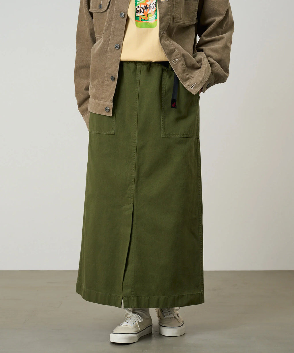 Long Baker Skirt - Olive