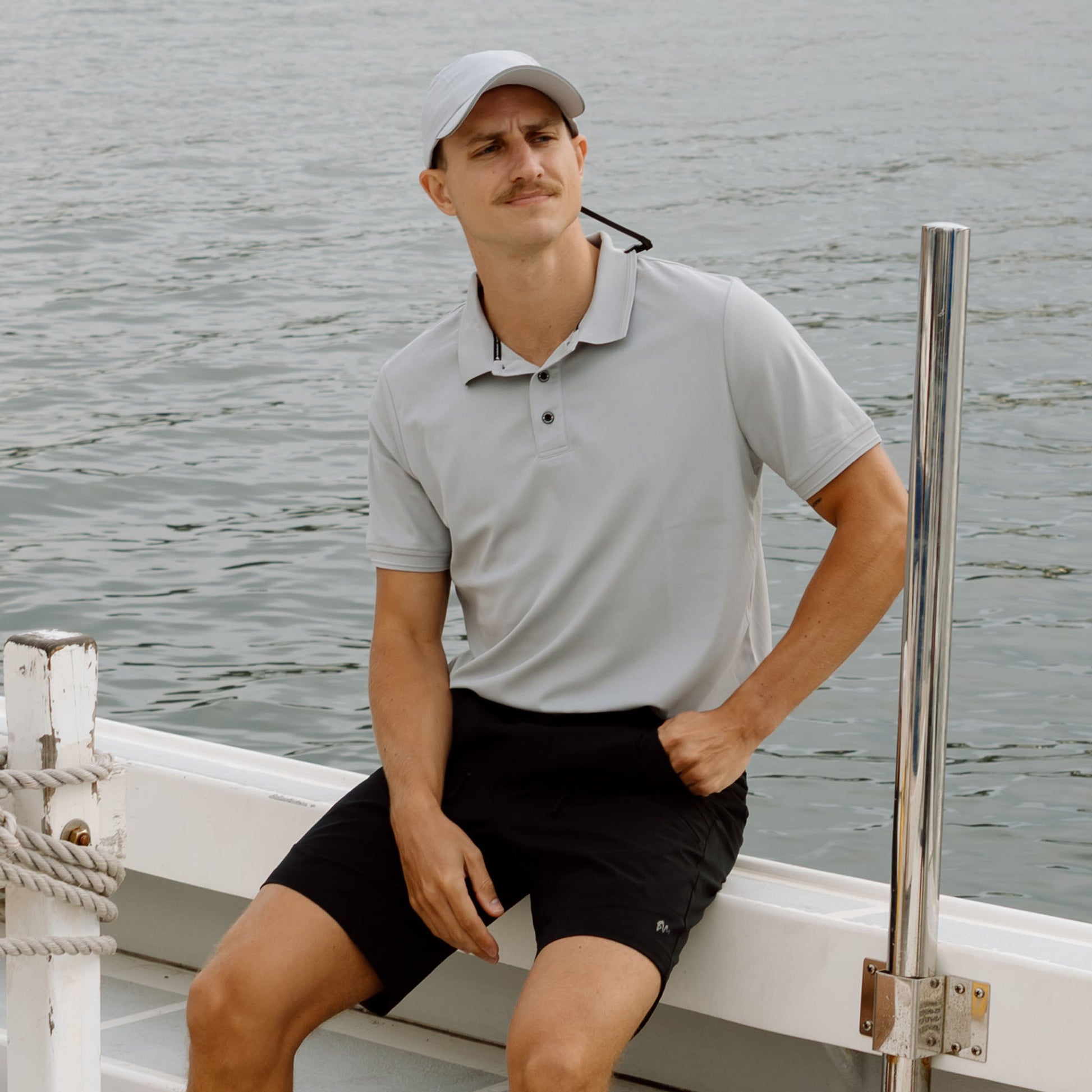 Signature Polo SS - Light Grey
