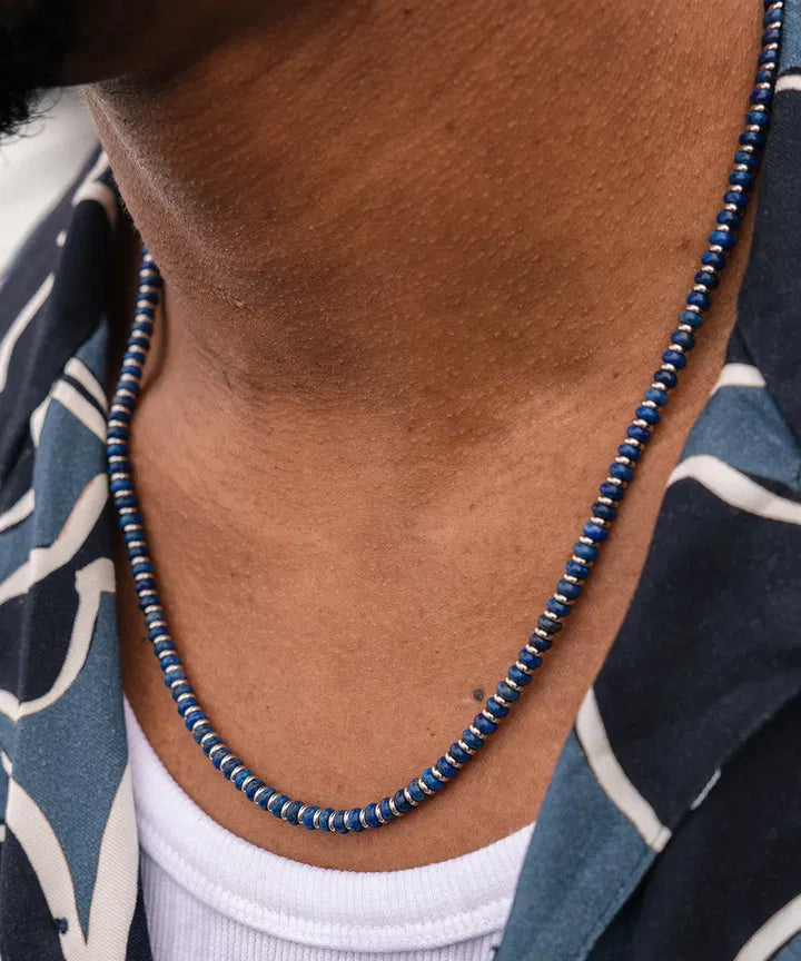 Brontide Necklace - Lapis Lazuli / Silver