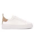 Bobe Women's Designer White Shoes with Beige Suede Belt
