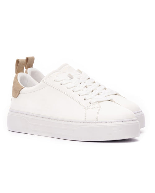 Bob Suede Belted Sneakers - White/Beige