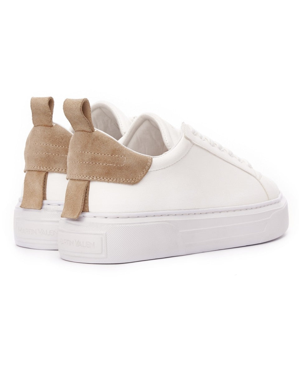 Bob Suede Belted Sneakers - White/Beige