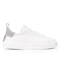 Bob Suede Belted Sneakers - White/Grey