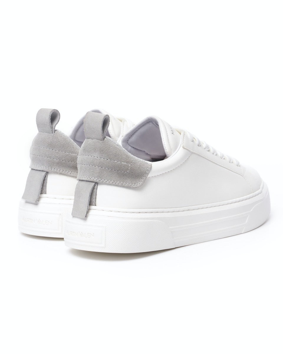 Bob Suede Belted Sneakers - White/Grey
