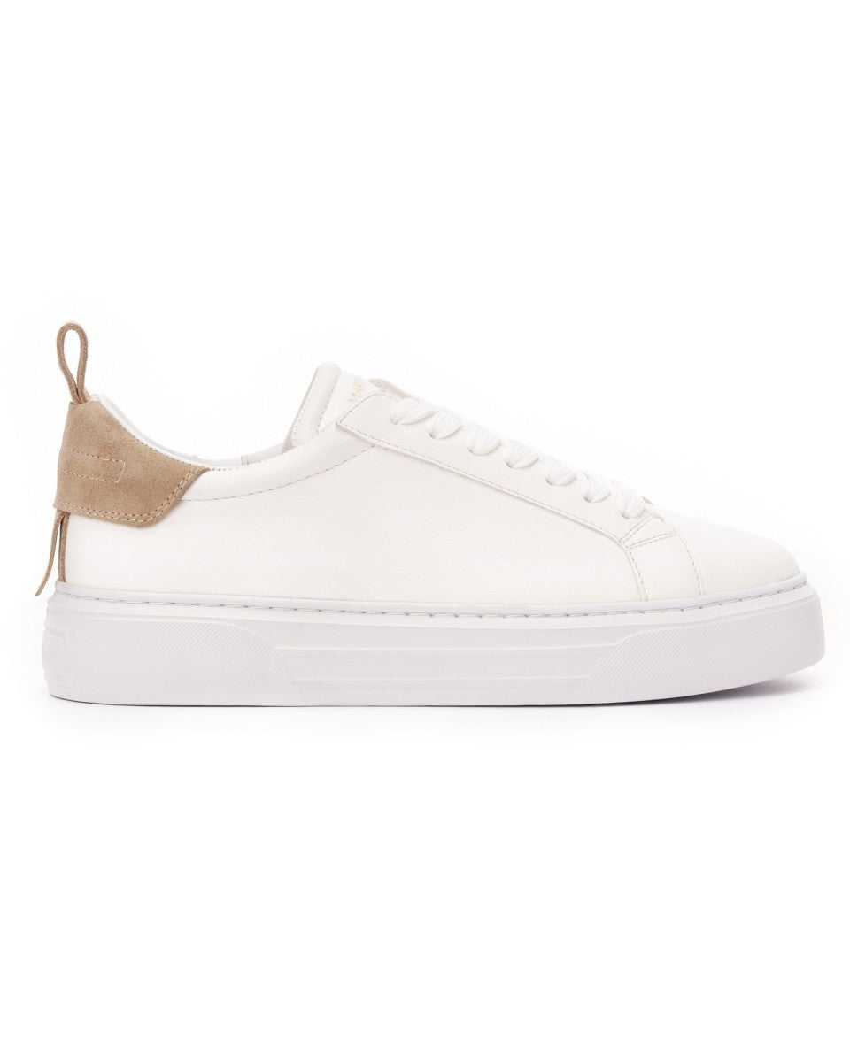 Bob Suede Women Belted Belted Sneakers - White/Beige