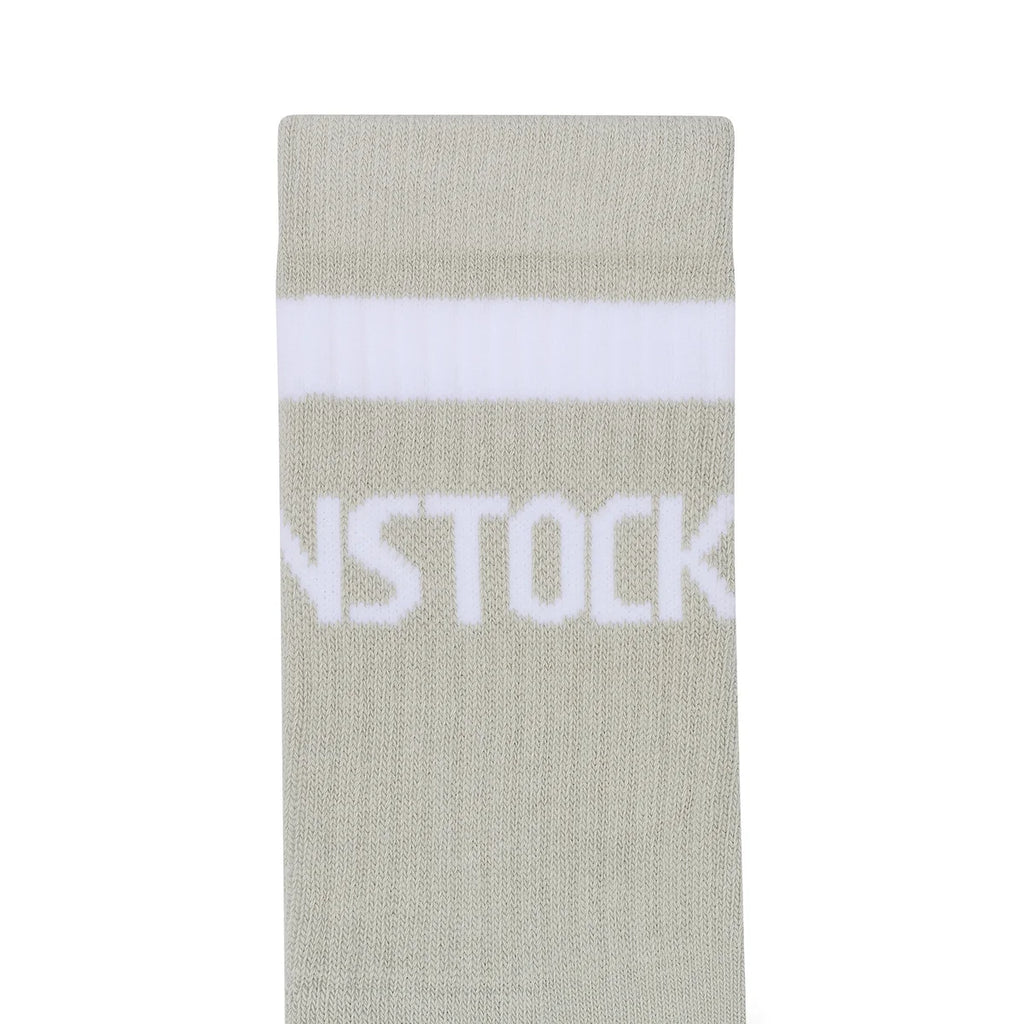 Cotton Crew Stripe Light Grey/White
