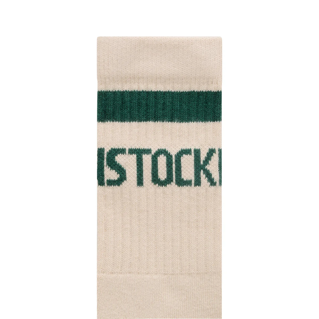 Cotton Crew Stripe Oatmeal/Dark Teal