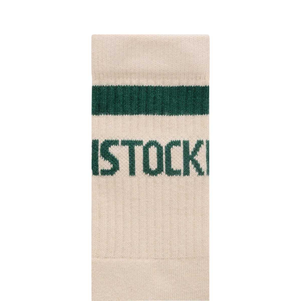 Cotton Crew Stripe Oatmeal/Dark Teal