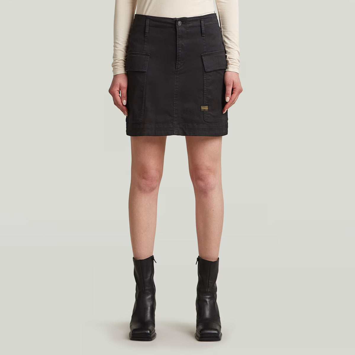 Cargo Short Skirt - Black