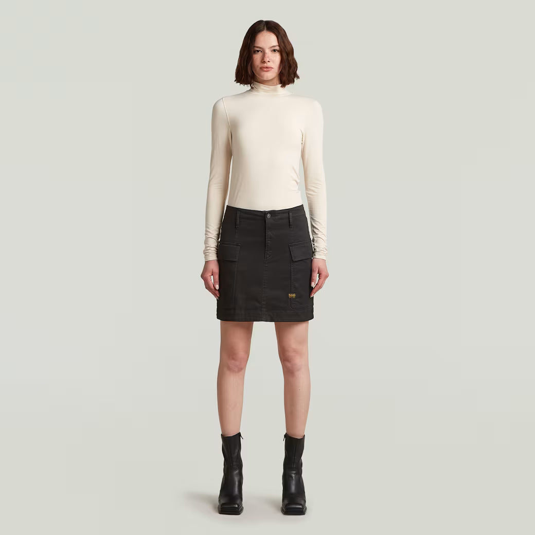 Cargo Short Skirt - Black