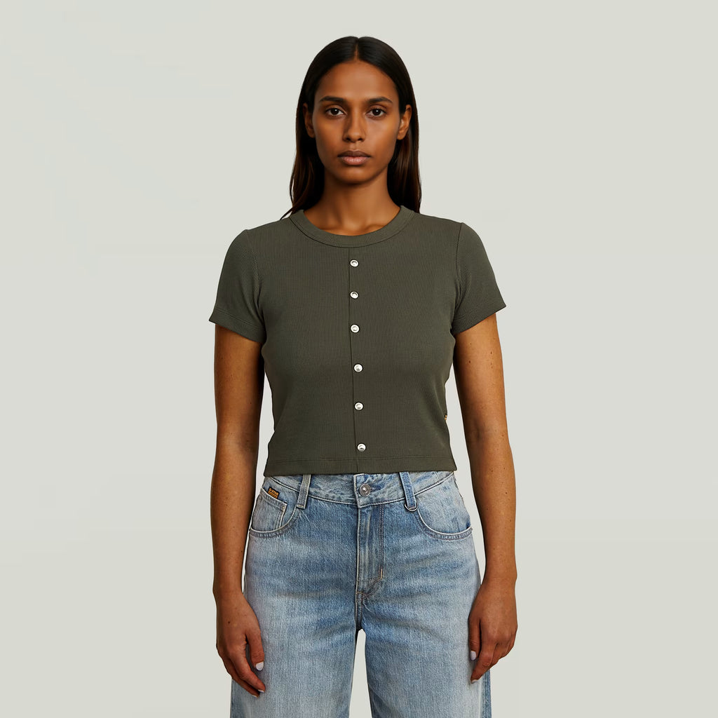 Heritage Hardware Baby Tee - Asphalt