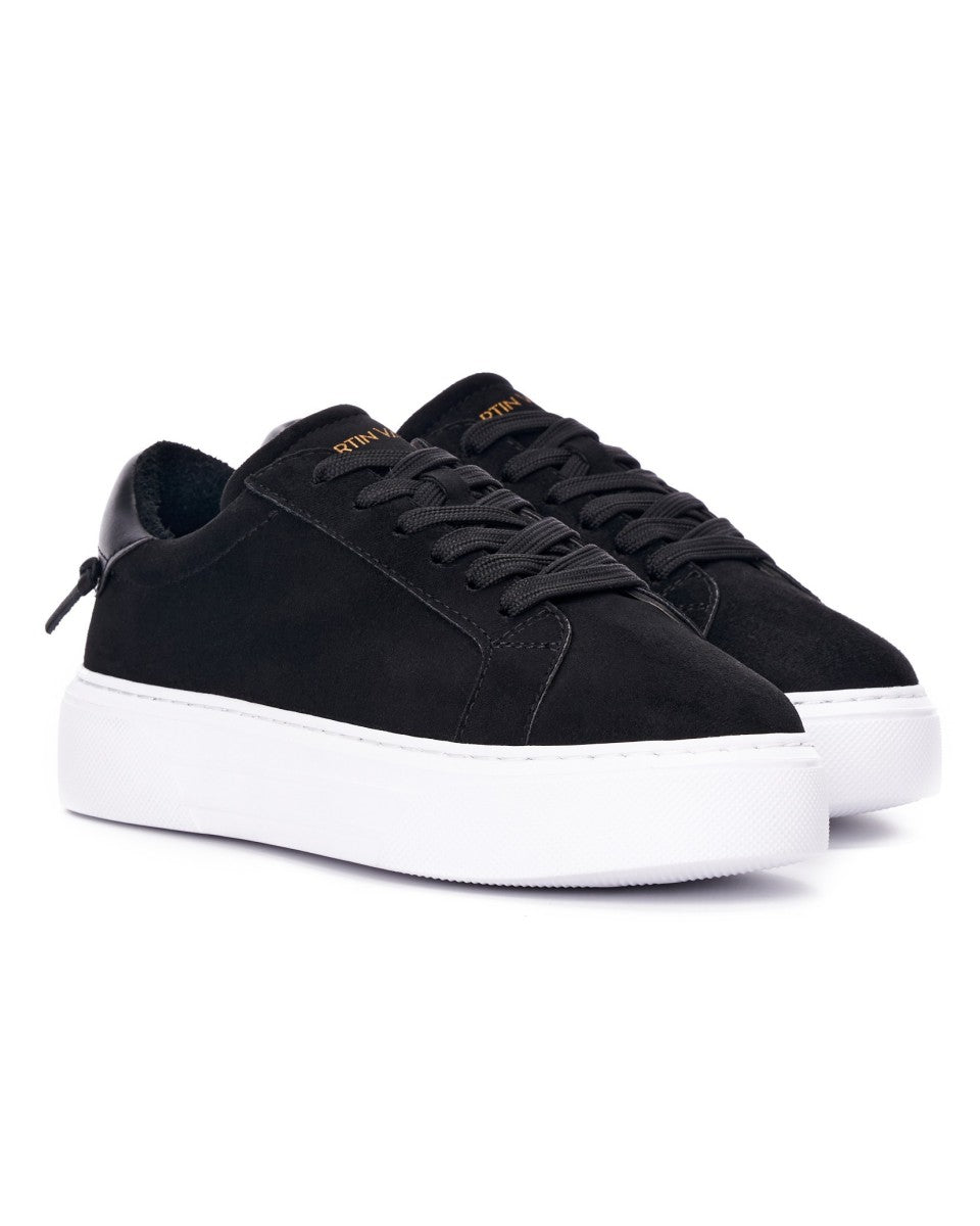 Node High Street Women's Suede Sneakers - Black