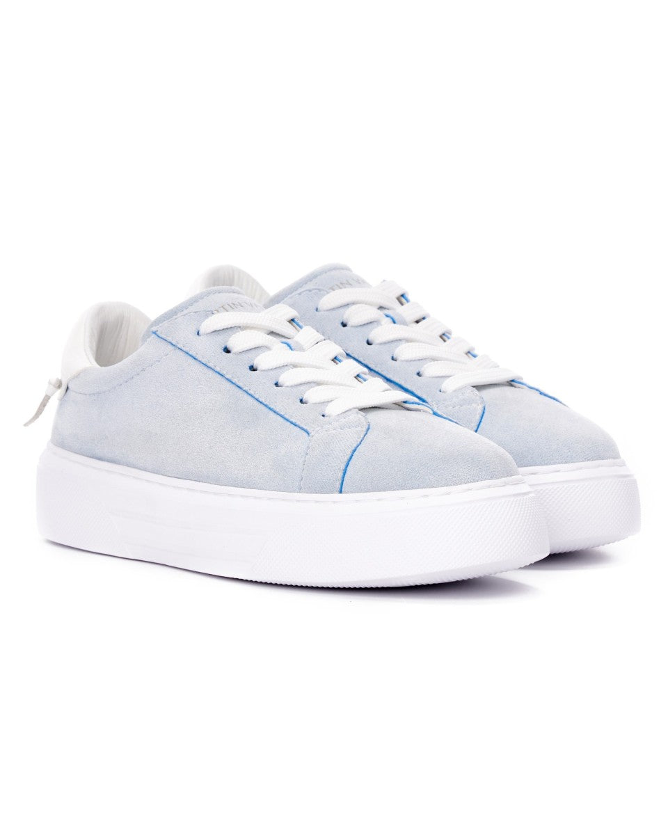 Node High Street Women's Suede Sneakers - Denim Blue