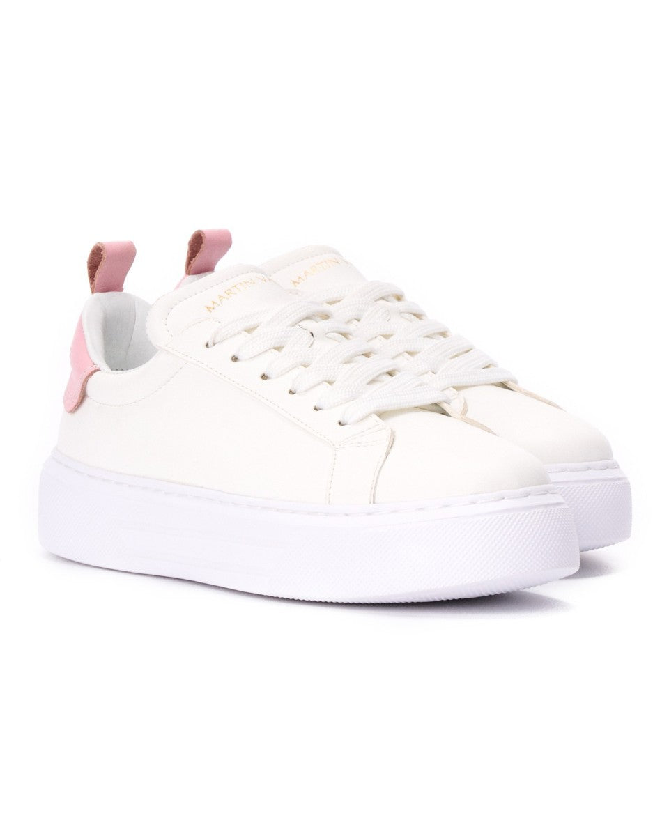 Bob Suede Women Belted Belted Sneakers - White/Pink