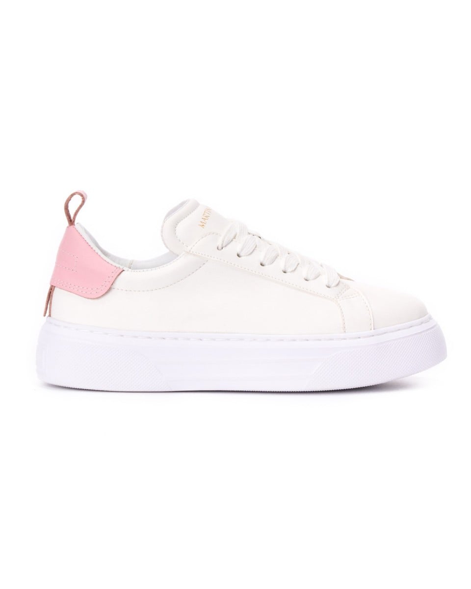 Bob Suede Women Belted Belted Sneakers - White/Pink